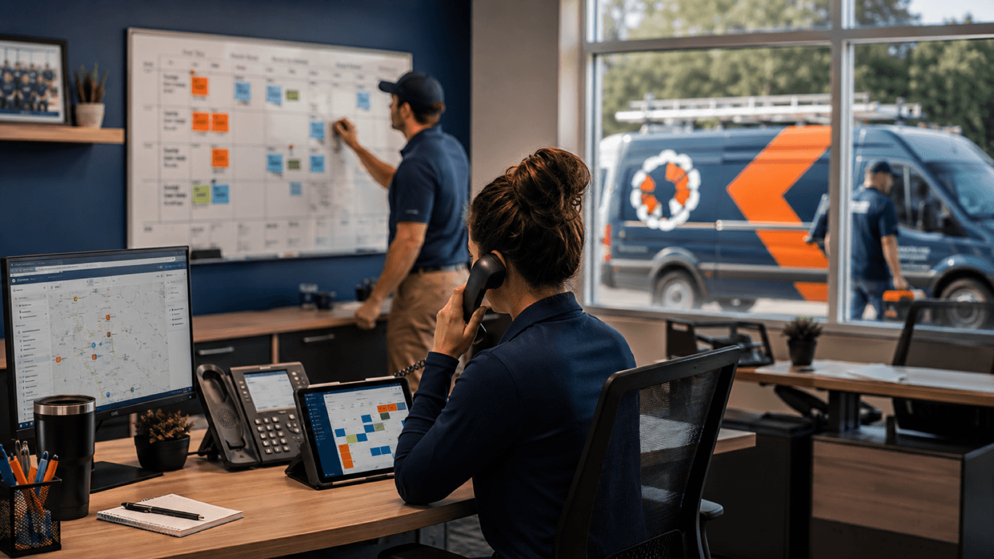 Home service office — AI answers every call 24/7