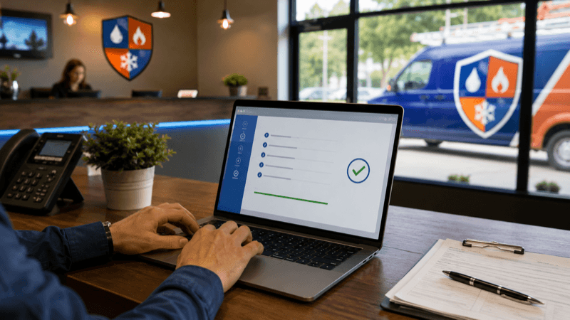 Home services AI receptionist connected to ServiceTitan or Housecall Pro in minutes